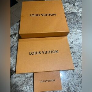 Lot Of 3 Vintage Louis Vuitton Empty Boxes 3 Sizes Gifts Storage